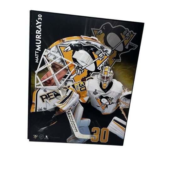 Pittsburgh Penguins Charity Bag 8x10 Wooden Photo Plaque Lot of 7 Crosby Malkin - Picture 8 of 8